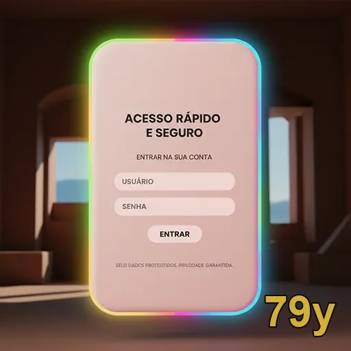 Tela de login do aplicativo 79y com acesso seguro.