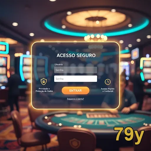 Tela de login do site 79y com acesso seguro aos jogos.