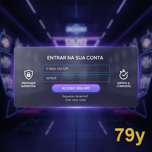 Tela de login segura da 79y com foco em serviços VIP.