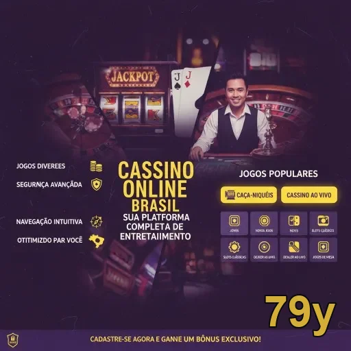 Interface da 79y com serviços VIP para cassino ao vivo.