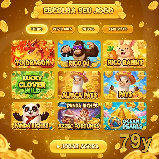 Tela de seleção de jogos de cassino no 79y com gráficos vibrantes.