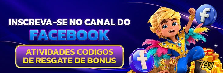 Atraente imagem promocional do 79y com mensagens de bônus.