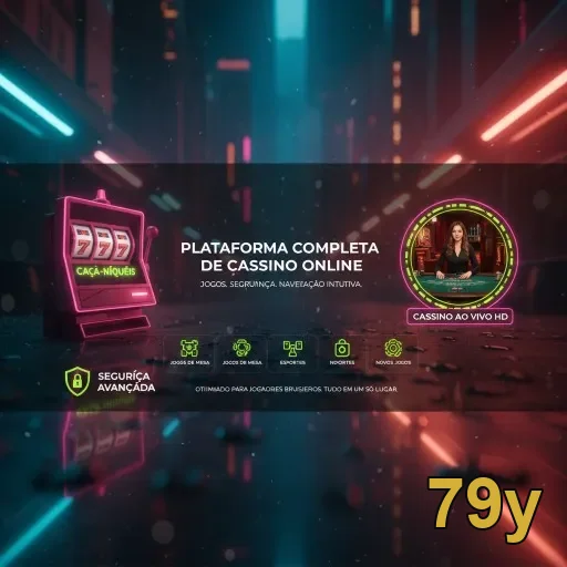 Interface do cassino online 79y com caça-níqueis e dealers ao vivo.