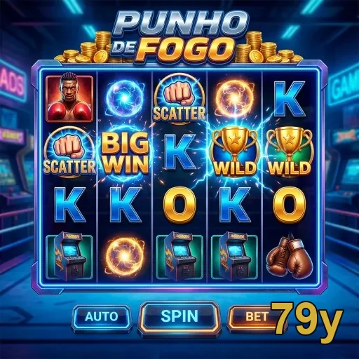 Slot 'Punho de Fogo' no cassino 79y com recursos gráficos vibrantes.