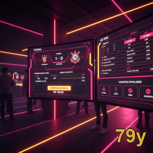 Plataforma 79y exibindo informações de apostas em tempo real.